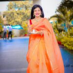 Sradha Panigrahi Instagram - Time to Go Desssiiiiii 🧡 💫 . 📸 - @wapi_films Jewelleries:- @hallmark_ornaments1 . #sradhapanigrahi #festive #festivewear #festiveseason #saree #sareelove #sareefashion #desi #desilook #odia #odisha