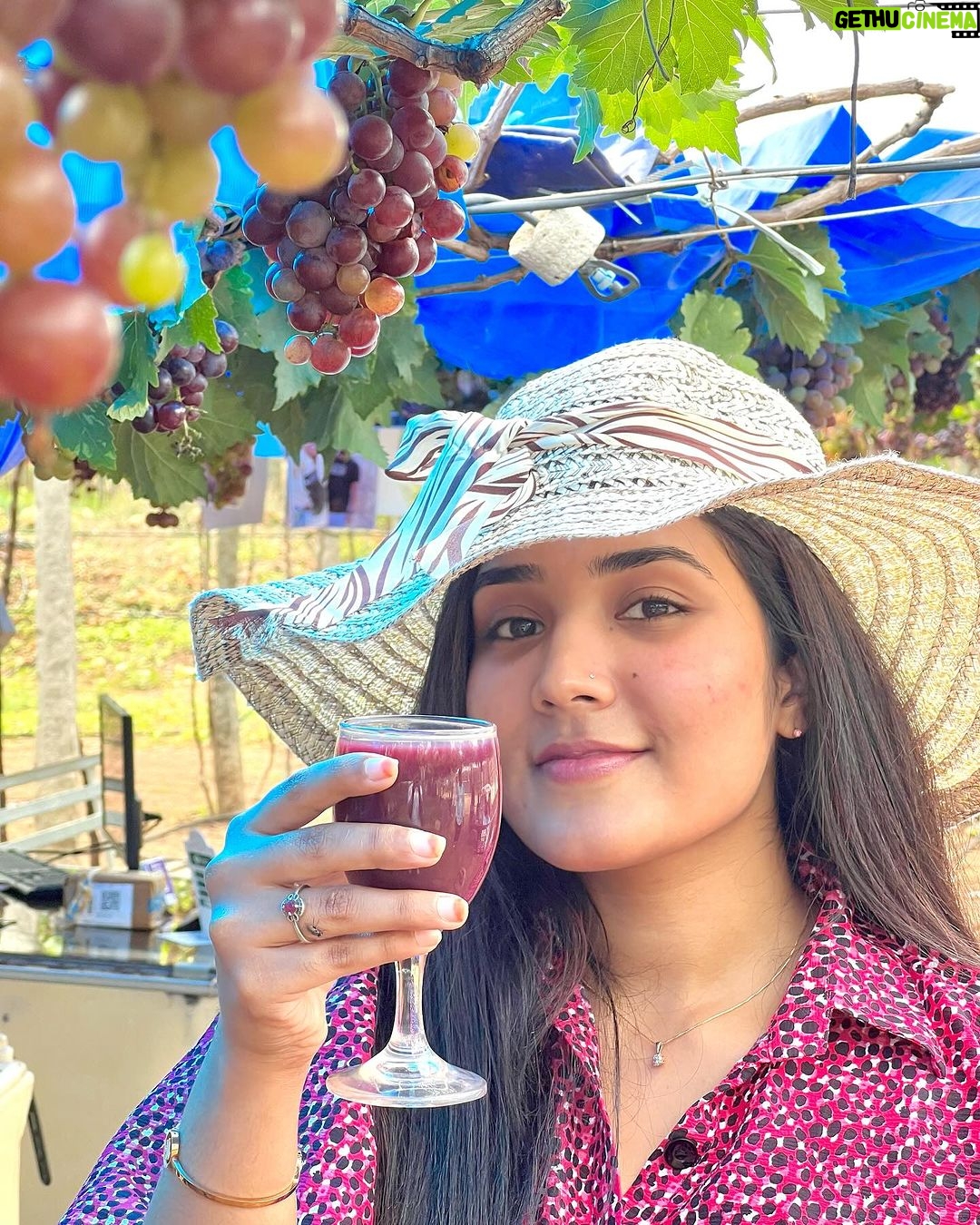 Sree Nithi Instagram - Just me & the Wineeee !!! 🍷🍇 Theni
