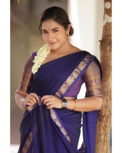 Sree Nithi Instagram - 🪻 Costume : @ivalinmabia Mua : @jeevithamakeupartistry Photographer : @camerasenthil Shoot organized by : @rrajeshananda