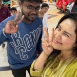 Sree Nithi Instagram - #allabouttheday Sundar & Family ❤️ @sundar_arts_and_drawings @sivashanmugapriya11 @_m_a_n_j_u_s_ Madurai Meenakshi Amman Temple