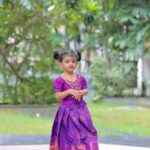 Sridevi Ashok Instagram - When God overheard us say “that @sitara_chintala was not that hard and we could handle another,” God uttered “challenge accepted!” Sitara dress : @kid.sbucket My saree : @lfab_creations
