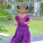 Sridevi Ashok Instagram - When God overheard us say “that @sitara_chintala was not that hard and we could handle another,” God uttered “challenge accepted!” Sitara dress : @kid.sbucket My saree : @lfab_creations