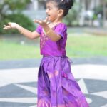 Sridevi Ashok Instagram - When God overheard us say “that @sitara_chintala was not that hard and we could handle another,” God uttered “challenge accepted!” Sitara dress : @kid.sbucket My saree : @lfab_creations