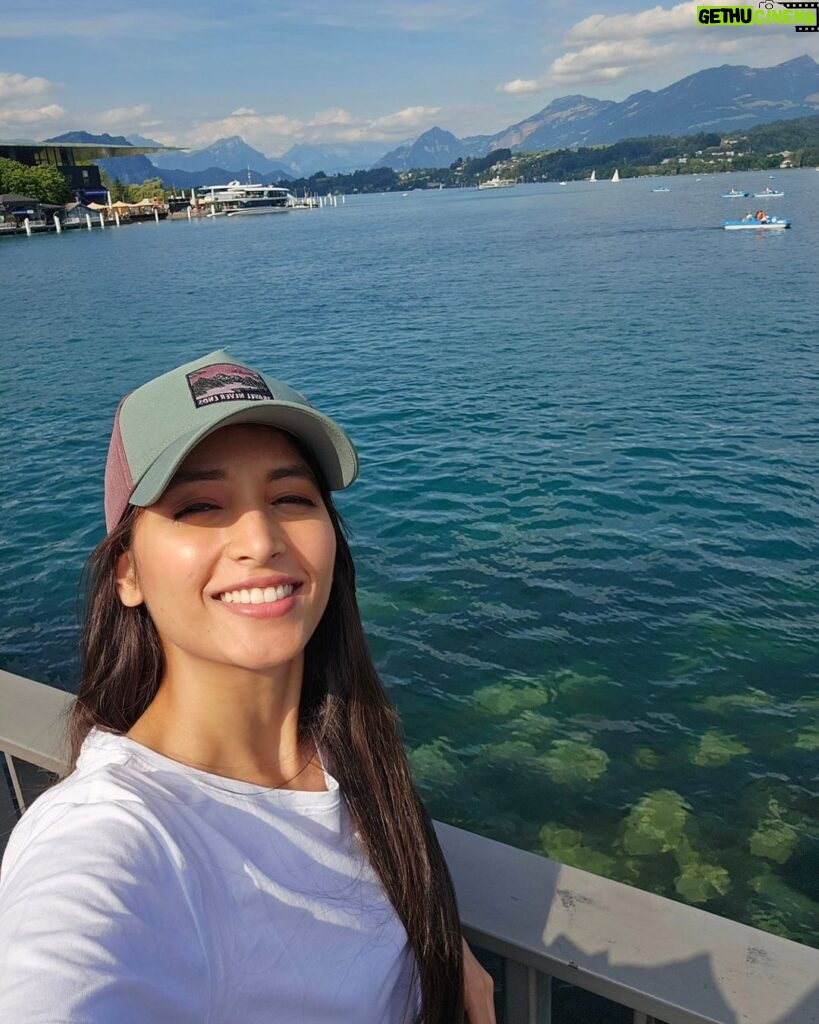 Srinidhi Ramesh Shetty Instagram - Left a piece of my heart in this magical place 🇨🇭 🦭 And this was just a half day beauty 🙈🙉 10 days in this heaven was my absolute fav✨🌸🤍 #lakelungern #lakelucerne #solodiaries 💙 Switzerland