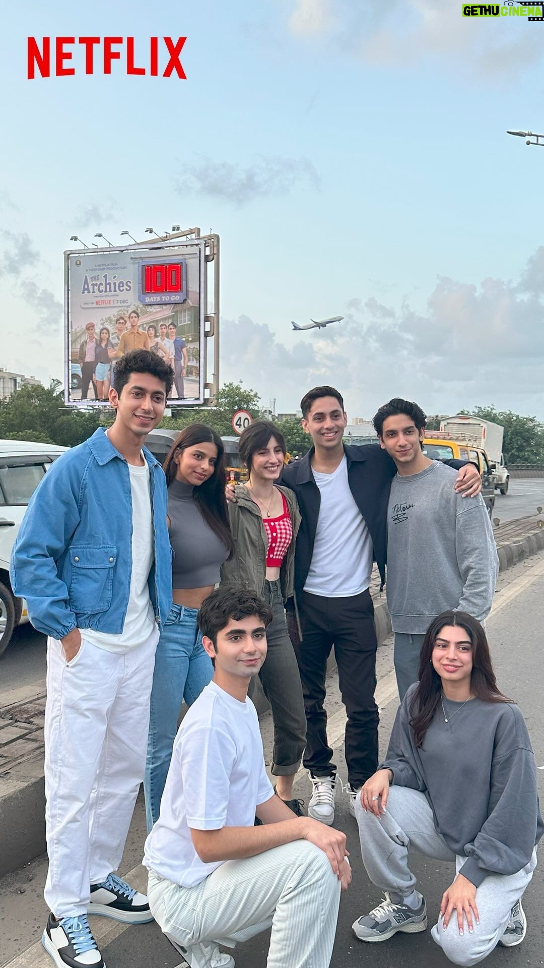 Suhana Khan Instagram - The Archies are all set to arrive on December 7th!!#100DaysToGo 💃🏻 @zoieakhtar @reemakagti1 @tigerbabyofficial @ArchieComics @graphicindia @netflix_in @TheArchiesOnNetflix @dotandthesyllables #AgastyaNanda @khushi05k @mihirahuja_ @vedangraina @yuvrajmenda @angaddevsingh_ @kartikshah14