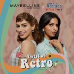 Suhana Khan Instagram - Twist into the retro world of Riverdale with a pop of color and a dash of pretty lashes with Maybelline and The Archies on Netflix! 💥 #TwistOfRetro #TheArchiesOnNetflix #MaybellineIndia #MaybellineNYxTheArchies @zoieakhtar @reemakagti1 @tigerbabyofficial @netflix_in @dotandthesyllables #AgastyaNanda @khushi05k @mihirahuja_ @suhanakhan2 @vedangraina @yuvrajmenda @thearchiesonnetflix