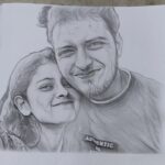 Suman Pattnaik Instagram - A Pencil sketch of your fav couple #sumalin Sir❤ Mam❤ @official_sumanpattnaik @saplin_mishra__official #hashtag #instagram #artist