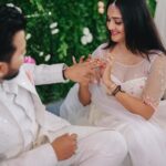 Surabhi Santosh Instagram – Ever mine 🤍
.
.
.
 
Photography: @sk_abhijith 
Lehenga: @iktara.in 

#Engagement #myforever #engagementphotography #happyvaishu