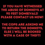 Swastika Mukherjee Instagram – @pfa.official @manekagandhibjp @mumbaipolice please help. 
Via @animal_rehab.shelter_byaditi The cops came home today and asked me to return the donkeys or else I will be arrested for 379 that is theft. 

If you have noticed donkeys being terribly abused and neglected, injured and sick and fekt bad for them, it is time to act now! 

This has been going since many years and I sm being pressured to return the injured/abused donkeys.

Whatsapp 8652114494 and get in touch with me to take a stand for the poor abused donkeys.