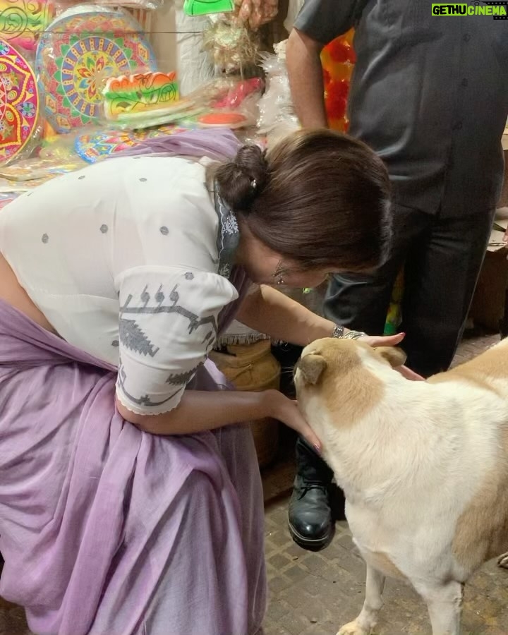 Swastika Mukherjee Instagram - Met these 2 loveliest souls while shooting at Kasba Bajaar. First one is BHOLA, kheye kheye motu hoye geche and is extremely loved by the people there. The second one is ADURI. Jotokhon chhilam gaye uthe chete ador kore gelo. They always have so much love to give 💕 One just needs to pat them a little bit. And I have done some teeth inspections as well. They are healthy and hearty. Kasba Fish Market