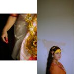 Swastika Mukherjee Instagram - বিজয়া… শেষ বিকেলের আলোয় যখন চলে যাওয়ার পালা, কনে আঙুলে ছোট্ট কামড় আর থুতু ছিটিয়ে বিড়বিড় করে বলা “যাওন নাই, আসো গিয়া”… অনেক দূর যাওয়ার আছে রাস্তায় থাক একটু অন্ন, হাওয়া ও আশ্রয়। ওপারে সোনালী আলোয়, স্রোতে বয়ে যায় নৌকা এ পাড়ে মেয়ে তখন ঊমা সাজে বসে… Make up @prosenjit4867 Styling by @rishabhad Brand @parama_g Debi @swastikamukherjee13 Managed by @lipstickler