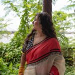 Swastika Mukherjee Instagram – The saree from where it all started. The saree that couldn’t be salvaged and we tried making a new one. That’s how the journey of making Swastika’s mother’s sarees started. And this one is something we are thrilled beyond words to have recreated. Tussur with Cotton Borders. The idea is to save the borders from sweating.
This is the star saree out of the ten sarees we recreated from Mashi’s wardrobe.
Last, but never the least.
@swastikamukherjee13 photographed by @aritrakabir
Styled by @rishabhad
Managed by @lipstickler
Make up @prosenjit4867
Hair : @mallicknita.bigbi
Thank you @manishgolder for the venue suggestion ❤️