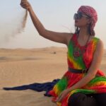 Tamanna Vyas Instagram - Just a girl dreaming of the desert 🌵 Ps : how many 🕶️ can you see 😎 #desert #desertsafari #sand #desertsunset #desertfun #abudhabi #dubai #uae #dubaidesertsafari #desertadventures #adventure #traveladventures #uaelife #tamanna #tamannavyas Abu Dhabi, United Arab Emirates