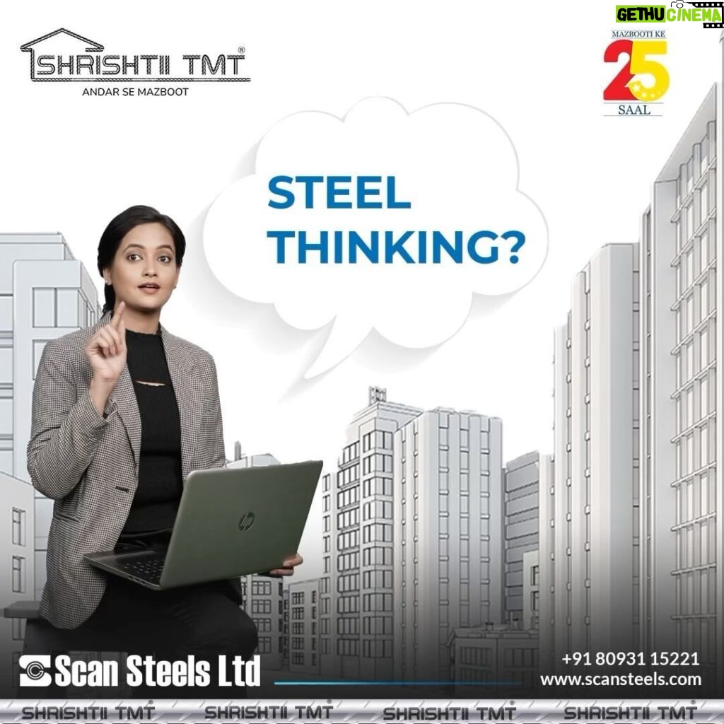 Tamanna Vyas Instagram - Are you still thinking about which steel brand to trust for your home construction? Trust the promise of strength Scan Steels Ltd. has carried for decades and choose our steel for your house infrastructure today. #ShrishtiiTMT #Strength #TMTbars #Steel #Miles #Build #Durable #Strong #Shine #SteeIIndustry #Odisha #India #Durrability #Homes #House Bhubaneswar, India