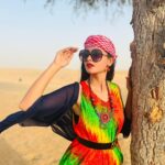 Tamanna Vyas Instagram - You are more to be real not to be perfect 😎 #dubai #desertsafari #desertsafariabudhabi #abudhabi #uae #uaetravel #uaetravelblogger #travelphotography #desert #sanddunes #dubaisummer #desertcamping #travelgram #tamanna #tamannavyas Desert Safari,Arabian Desert,Dubai
