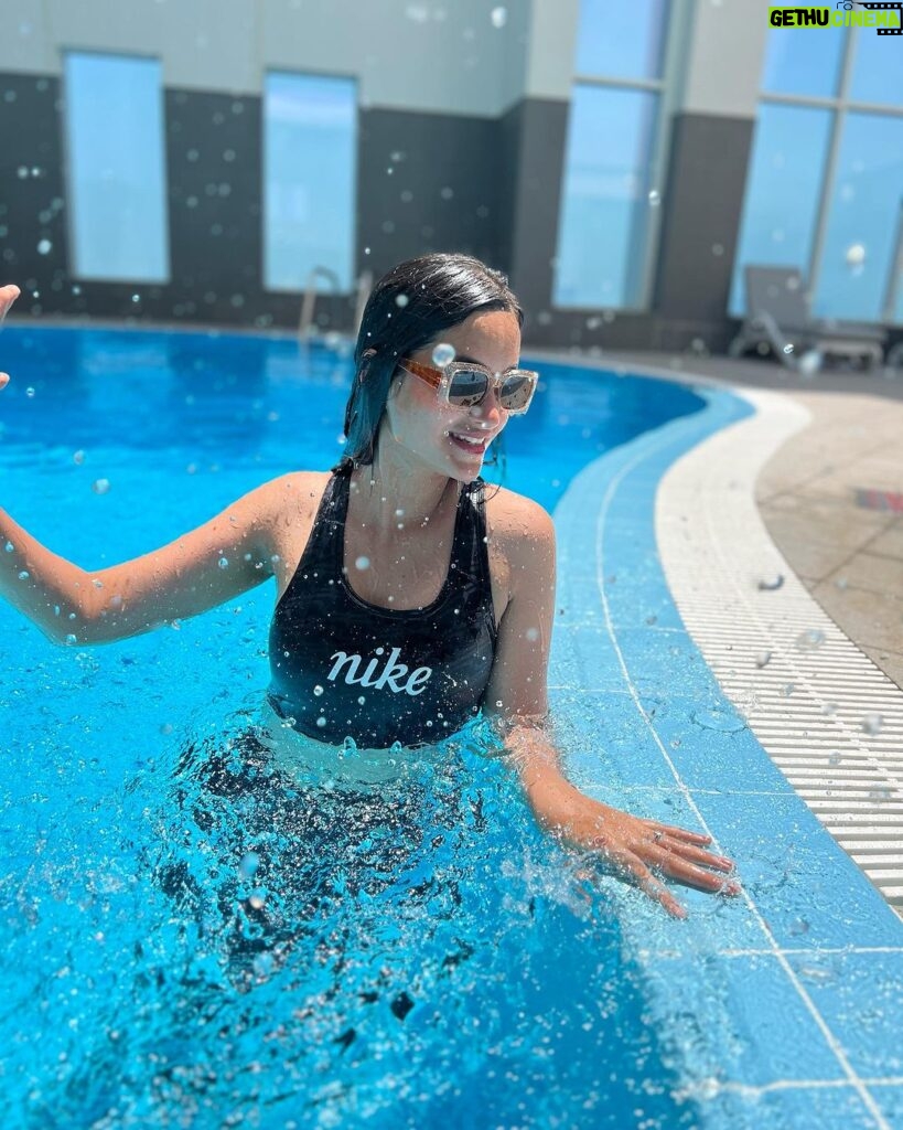 Tamanna Vyas Instagram - This isn’t just Any Pool 💦 it’s a tranquil escape from the hustle and bustle of everyday life ✌🏻 #poolday #pool #poolside #pooltime #swimmingpool #waterbaby #suntan #poolparty #abudhabi #uae #uaelife #luxary #lifestyle #swimming #dubai #travelphotography #sunnyday #travelgram #tamanna #actress #tamannavyas Abu Dhabi, United Arab Emirates