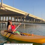 Tamanna Vyas Instagram - Have you ever tried Kayaking at Abu Dhabi??? This was again an insane experience with the beautiful sunset ☀️ #kayaking #kayakingadventures #kayakingabudhabi #beach #abudhabibeach #uae #uaelife #abudhabibeach #viral #reels #adventure #sunset #tamanna #tamannavyas #anantaraabudhabi Anantara Eastern Mangroves Abu Dhabi Hotel