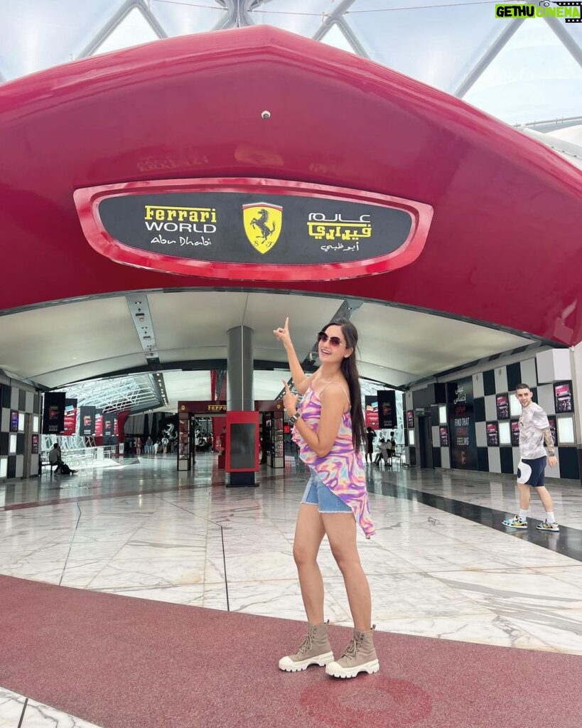 Tamanna Vyas Instagram - Ferrari Feeling 🚘 #ferrariworld #ferrariworldabudhabi #ferrari #abudhabi #abudhabilife #fashion #fashionblogger #travelling #travelphotography #travelgram #uae #uaelife #yasmall #yasisland #dubai #tamanna #tamannavyas Ferrari World Yas Island, Abu Dhabi