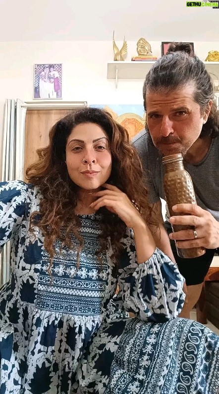 Tannaz Irani Instagram - My husband says always say THE TRUTH! LOL I JUST LovED THIS SO MUCH I laughed like for 5 minutes non stop Forced Bucky to do this with me! 😂😅😅 #laughteristhebestmedicine #couplegoals💑 #money #reelsvideo #reelsinstagram #reelkarofeelkaro #tannazirani #thursdaythoughts