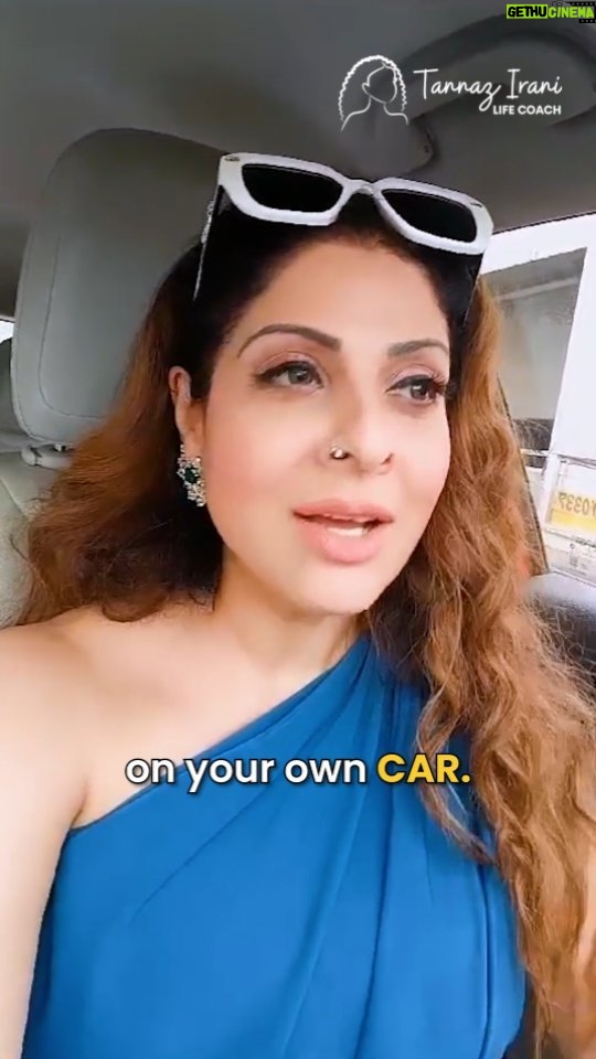 Tannaz Irani Instagram - Focus on your journey, not the traffic. Just like when you're on the road, life is filled with distractions and other people's paths. Stay concentrated on your own desires and goals. Your life is your journey, and where you want to go matters most. Don't let the noise of others' journeys consume your mental space. P.S. :- Shooting is done by the team, I am driving safely☺️ #focus #journey #traffic #goals #mentalhealth #mentalhealthawareness #Motivation #InspireOthers #instadaily #instagood #explore #explorepage #reels #mumbai #india