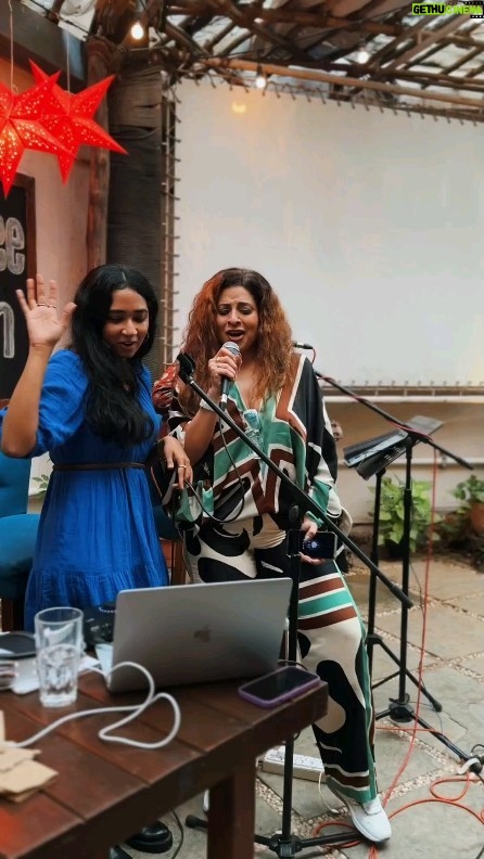 Tannaz Irani Instagram - Mama Mia I'm not a jocking! I love singing! Thank you @1bhkmumbai This was such a fantastic Sunday! Had loads of fun and great food too! PS it's not necessary to sing to be fed here. They will feed you even without you singing! ππ π Thank you @saraarfeenkhan for a lovely day spent great idea to spend some fun time with our kids and family. @kashmera1 you sure looked stunned! @bhakhtyar now the cats out of the bag, that i can sing and I'm not that bad as all our funny videos! Lol! #sundayfunday #happy #familytime #1bhk #restaurant #liveyourbestlife #liveband #great #time #singing #reelsinstagram #tannazirani