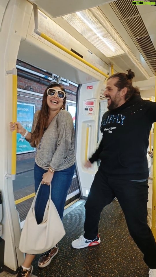 Tannaz Irani Instagram - Bringing a little bit of Bollywood to London. Couldn't resist doing this for you all. Love from the #madiranis PS Was really a task getting the timing right for Bhakhtyar to get into the tube at the right time. Now our children really want to disown us. Zara actually took an extra Oyster card from us in case dad gets lost! Lol! #London #londontown #londontube #bollywoodsongs #reelsvideo #reelkarofeelkaro #londoncity #couplegoals❤ #coupleshoot #bollywood #familyholiday #family #tanaazirani