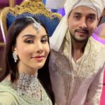 Tanu Khan Instagram - Congratulations Aali bhai 🥳 #mubarakho to the #newlyweds #groomoftheday #wedding #brideoftheday #marriedcouple