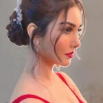 Tanu Khan Instagram - Ily ♥️ All dressed up Red Gown 😍 favourite song 🎧