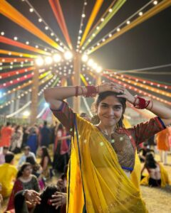 Tanvi Malhara Instagram - Best time of the year has just begun❤️💃🏻 #Navrati2023 Ahmedabad, India