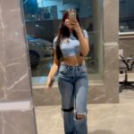 Tanvi Malhara Instagram – Lowkey obsessed with taking mirror selfies❤️✨

#fitcheck #ootd #mirrorselfies #tanvimalhara