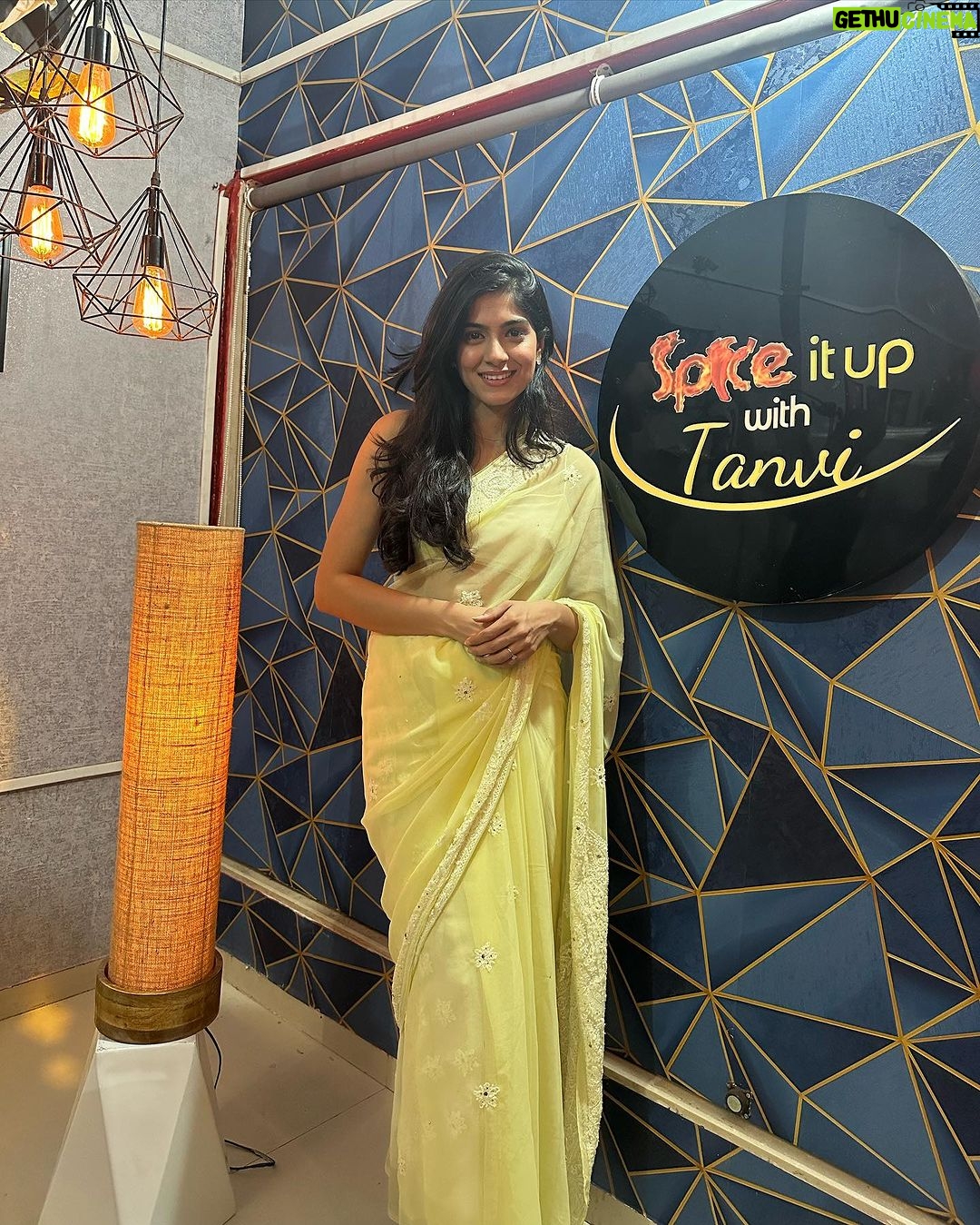 Tanvi Malhara Instagram - It’s so freeing when I get to be myself with people I have on my show. It’s an adventure to talk to people, know them and make them laugh❤️ I wanted to be Ellen ever since I was a child and even though I am not even close, I am lucky enough to have this journey started. So grateful for @hinditvglobal and @arunanjalisingh for letting me be me. I only wish for people to have the most fun coming on my show🥹🫶 #talkshowhost #spiceitupwithtanvi #tanvimalhara