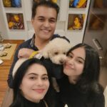 Tassnim Sheikh Instagram - Happy Birthday to anchor of our life @sam_nerurkar & love of our life our 4 legged baby @cuddles_nerurkarr 🎂🎊❤️ 🧿🧿🧿🧿🧿 #husbandsbirthday #dogsbirthday #family #myworld