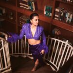 Tejasswi Prakash Instagram - Can’t stop stair-ing? Leave a 💜⬇️ . . . . . Styled by @natashaabothra With @mausmi_mitra_ @priyankaa.a_1 @bhavini.12 Outfit @labelmanikananda Jewelry @karishma.joolry Shoes @feeltwenty Hair styling- @go.glam.gauri 📸 @mirajverma_photography
