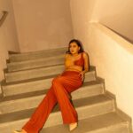 Tejasswi Prakash Instagram - Indolent stairs 🙈 . . . Styled by @natashaabothra With @mausmi_mitra_ Assited by @viiddz Coord @label_bella_d Earring and ring @kickyandperky Footwear @augusthaofficial 📸 @that.nikhil