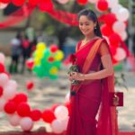 Tejaswini Gowda Instagram – Keep smiling, because life is a beautiful thing and there’s so much to smile about 🥰♥️

Saree: @rs_fashionss_ ♥️