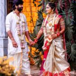 Tejaswini Gowda Instagram - As pure and divine so is our love ❤️ #telgu #telguactress #telgubride #telguwedding #saree #mua #muachennai #photooftheday #photoshoot #shadowsphotography #shadowsphotographychennai #shadowsphotographybyajay #designationwedding #love Bangalore, India