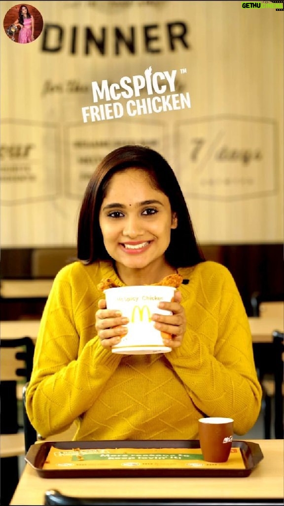 Tejaswini Gowda Instagram - Answer Right, Take a Bite 🍗! 🤔🔥 Join me on a delectable adventure as I take on the McSpicy Fried Chicken and McSpicy Chicken Wings Quiz Challenge. Each correct answer earns me a scrumptious reward – a mouthwatering bite of those delightful treats! Let’s add some excitement and relish the flavors, one question at a time. From uncovering secret ingredients to revealing hidden facts, this quiz is a celebration of my unwavering love for McSpicy Fried Chicken. Let the flavor-filled journey begin, one bite at a time at McDonald’s!! 🍔🔥 #Ad #QuizAdventure #TastyRewards #McSpicyFriedChicken, #McSpicyChickenWings #LoveForChicken #TejasviniGowda #McDonaldsMeals #RealFoodRealGood
