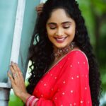 Tejaswini Gowda Instagram - ❤️ Outfit:- @sravanimandali.official Styling:- @harinireddym Jewellery:- @emmadi_silver_jewellery_hyd