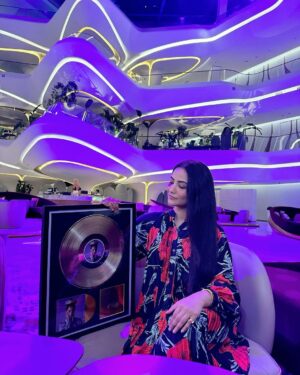 Tia Bajpai Instagram - Claiming my throne with style! 👑 
Excited to share that ‘Wearing My Crown’ has secured a gold award. Shoutout to my incredible team and loyal supporters for helping me reign supreme. 
This boss Queen is just getting started! 🎶 

#QueenBoss #WearingMyCrown #GoldStandard