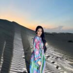 Tia Bajpai Instagram - Toes buried in sand, wind playing tag with my hair, sun showering blessings. Life's a canvas, paint it beautiful! Dubai UAE
