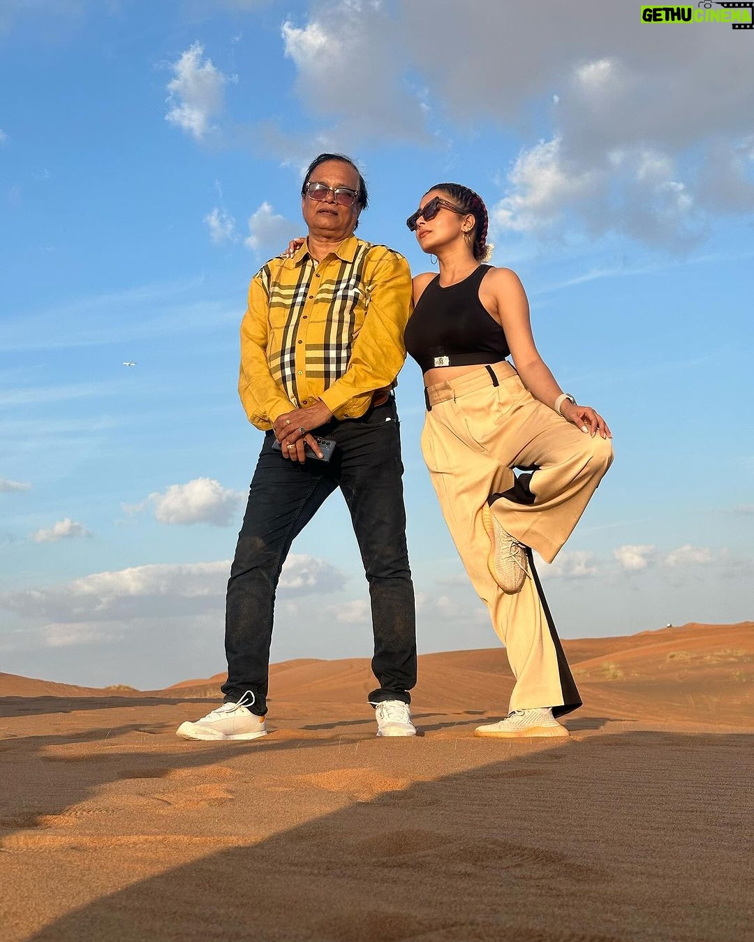 Tina Datta Instagram - The desert tells a different story every time one ventures onto it .. .. . . . Thank you @deals4trip for curating such a memorable experience for me, smooth service and customer service from Nadia. Contact +971 56 669 6251 when in dubai next for great deals. . . . #dubai #tina #tinadatta Dubai Desert