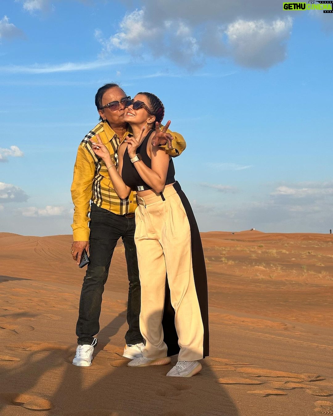 Tina Datta Instagram - The desert tells a different story every time one ventures onto it .. .. . . . Thank you @deals4trip for curating such a memorable experience for me, smooth service and customer service from Nadia. Contact +971 56 669 6251 when in dubai next for great deals. . . . #dubai #tina #tinadatta Dubai Desert