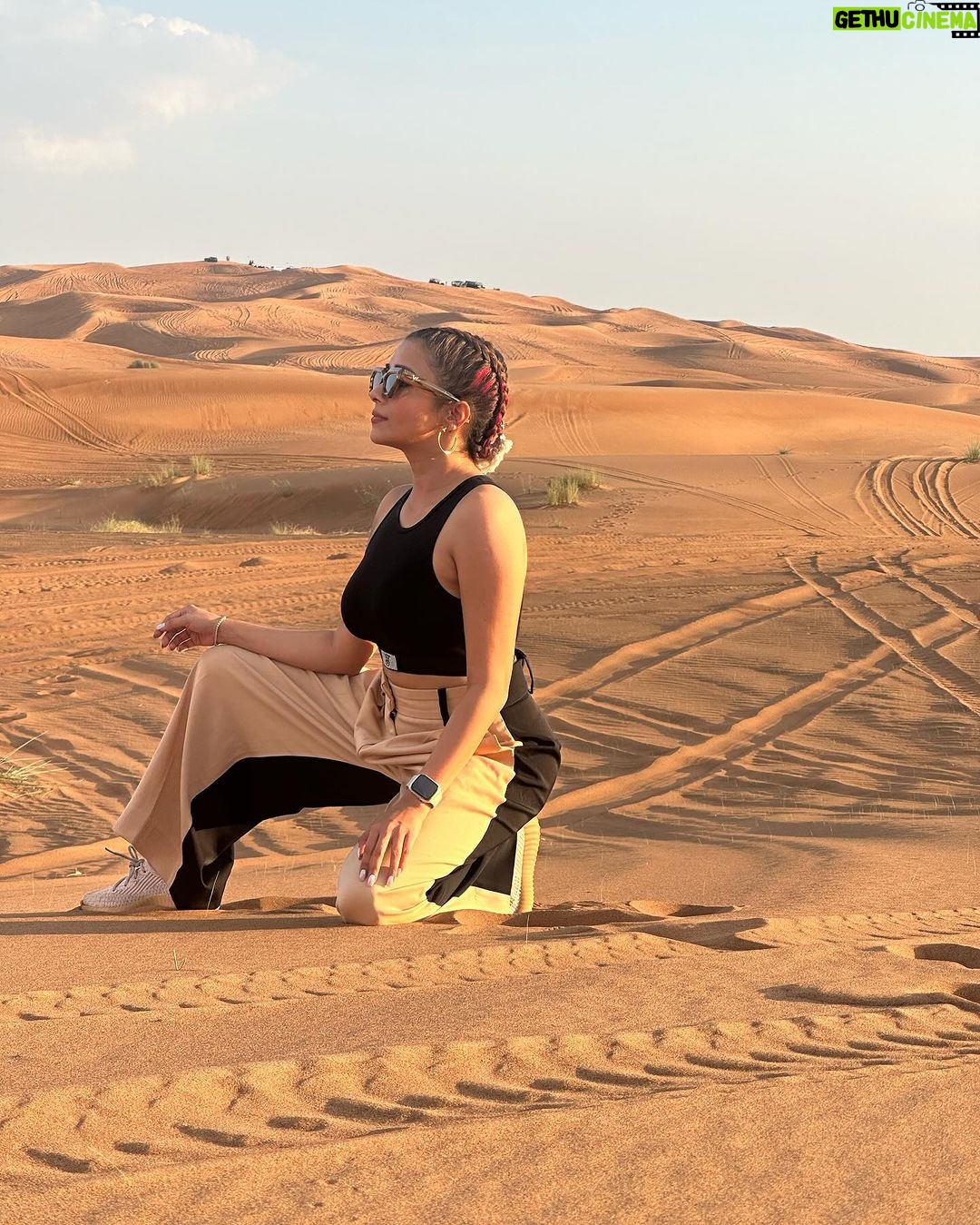Tina Datta Instagram - The desert tells a different story every time one ventures onto it .. .. . . . Thank you @deals4trip for curating such a memorable experience for me, smooth service and customer service from Nadia. Contact +971 56 669 6251 when in dubai next for great deals. . . . #dubai #tina #tinadatta Dubai Desert