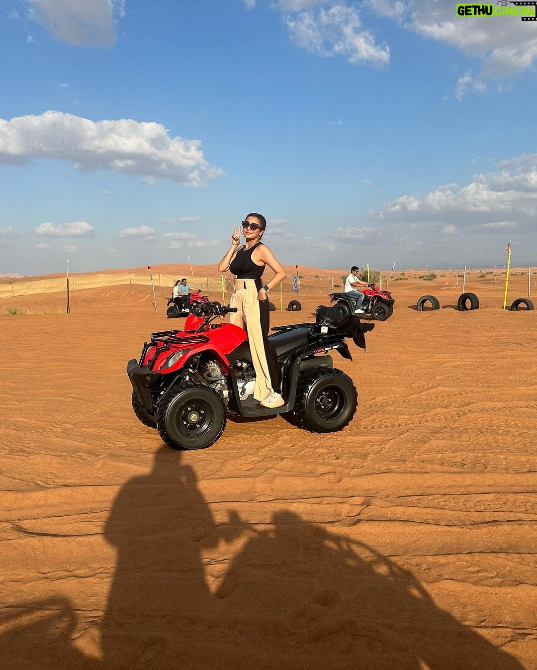 Tina Datta Instagram - The desert tells a different story every time one ventures onto it .. .. . . . Thank you @deals4trip for curating such a memorable experience for me, smooth service and customer service from Nadia. Contact +971 56 669 6251 when in dubai next for great deals. . . . #dubai #tina #tinadatta Dubai Desert