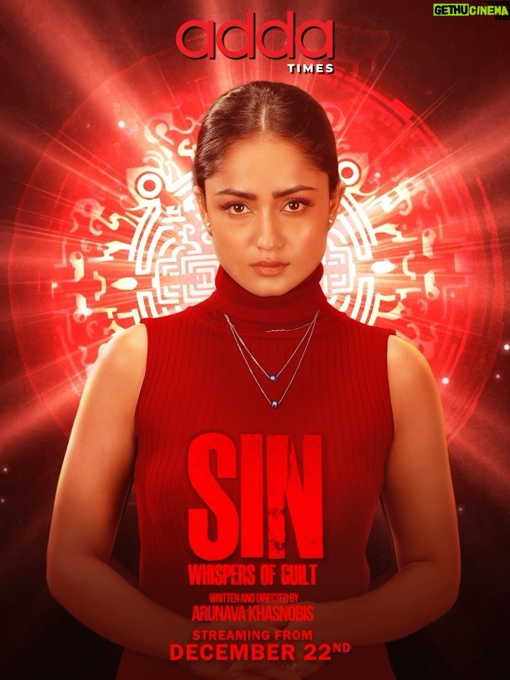 Tridha Choudhury Instagram - কেন বারবার মৃত্যু ডেকে আনে এই চিহ্ন ! Presenting the Official Motion Poster of #Sin directed by @akhasnobis . Streaming from December 22nd on @addatimes_ . @tridhac , @sahidurrahamanishere , #PratikDutta @surinderfilms @nispalsingh @sondesh.tv #Addatimes #NewSeries #AddaEkhonJomJomat #SinOnAddatimes #SymbolOfLust #Sin #BengaliWebSeries #NewSeriesAlert