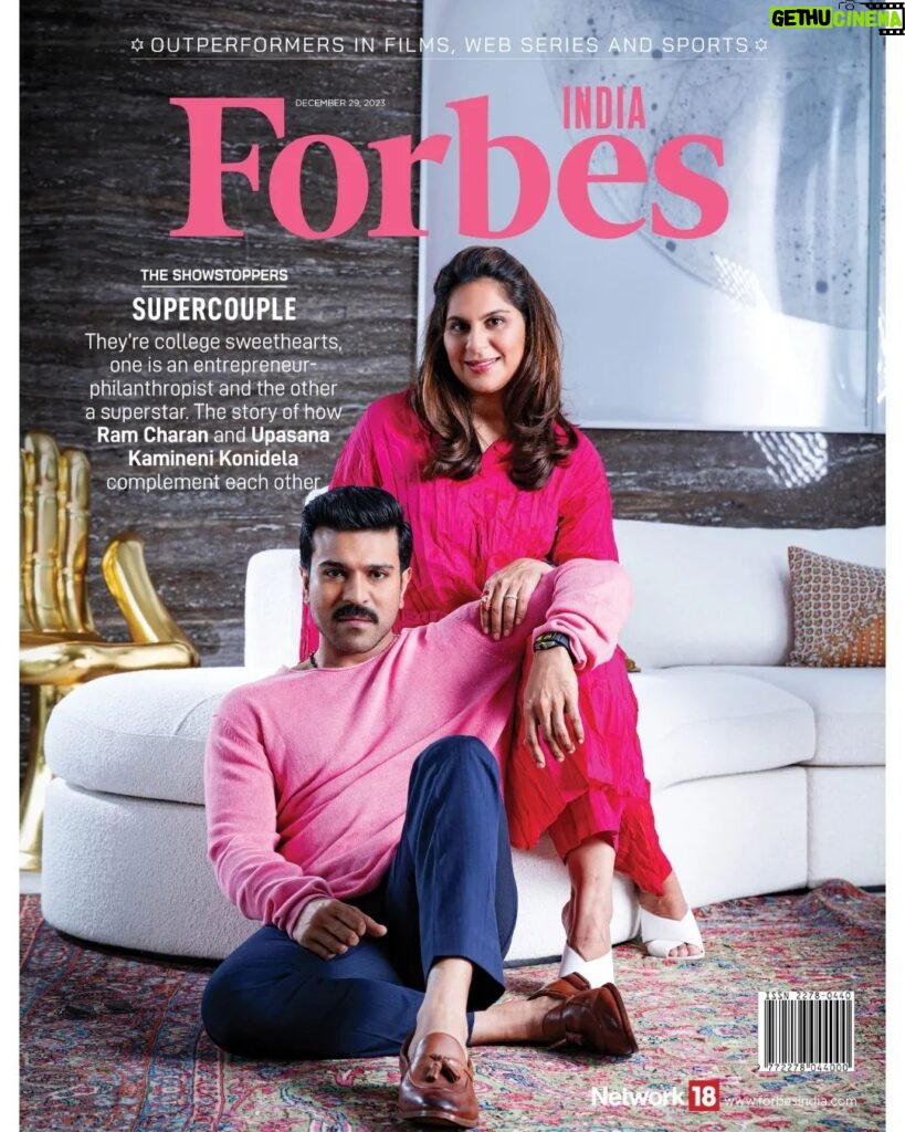 Upasana Kamineni Instagram - Mega Power Star @alwaysramcharan and entrepreneur-philanthropist @upasanakaminenikonidela are staunch supporters of others' work and aware of the pressures of modern-day life. They are a power couple like no other. They opened up about all dimensions of their lives for our Showstoppers issue. Get your copy now. #ramcharan #upasanakonidela #powercouple #southsuperstar
