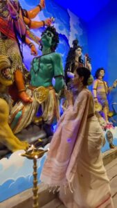 Ushasi Ray Instagram - দূর্গাপুজো ২০২৩ #metadurgapujasquad #pujoadda #durgapujo2023
