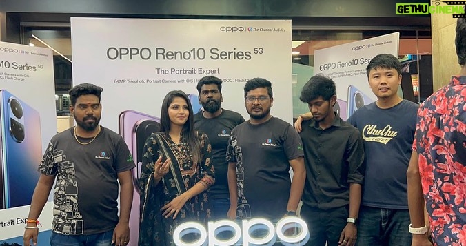Vaishali Thaniga Instagram - π’ Exciting Announcement: Oppo Reno10 Series has been launched! π We are thrilled to bring you the latest addition to the Oppo family, the highly anticipated Oppo Reno10 Series. And to make this launch even more special, we are happy to have @_vaishalithaniga join us at The Chennai Mobiles Store. The Oppo Reno10 Series is a true masterpiece, crafted to perfection with cutting-edge technology and exceptional features. But don't just take our word for it β come to your nearest store and experience yourself! #OPPOReno10Series #MakeEverySceneSpectacular #OPPO #OPPONewLaunch #NewLaunch #NewArrival #TheChennaiMobiles #TCM #TCMOffers #Gadgets #Appliances #Chennai