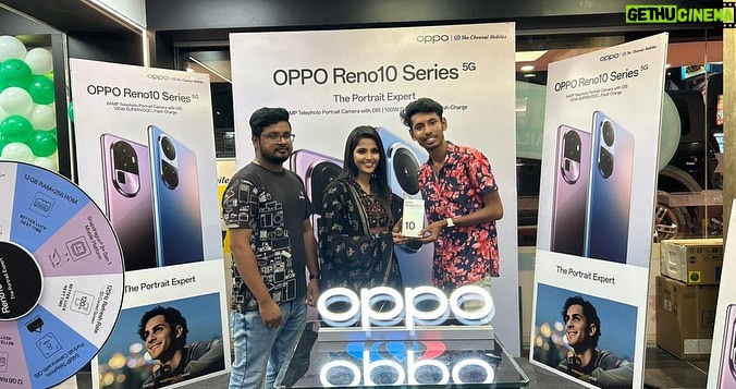 Vaishali Thaniga Instagram - π’ Exciting Announcement: Oppo Reno10 Series has been launched! π We are thrilled to bring you the latest addition to the Oppo family, the highly anticipated Oppo Reno10 Series. And to make this launch even more special, we are happy to have @_vaishalithaniga join us at The Chennai Mobiles Store. The Oppo Reno10 Series is a true masterpiece, crafted to perfection with cutting-edge technology and exceptional features. But don't just take our word for it β come to your nearest store and experience yourself! #OPPOReno10Series #MakeEverySceneSpectacular #OPPO #OPPONewLaunch #NewLaunch #NewArrival #TheChennaiMobiles #TCM #TCMOffers #Gadgets #Appliances #Chennai