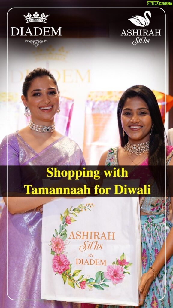 Vaishali Thaniga Instagram - Dhamaka Diwali shopping 🛍 experience with stunning actress @tamannaahspeaks ❤️ Here is my lovely shopping experience at @diademstore.in for Diwali 🪔 They have amazing collections with wide range of varieties. If you are looking out for some stylish and elegant outfits then do visit Diadem store 😊 that would be the perfect shopping spot 😊👍 So why are you waiting for ? Go !! Hurry up !! Take your family to nearby diadem store and shop for Diwali 🪔 visit the store below to find it out 📍No.80. G.N Chetty Road, Opp. Vani Mahal, T. Nagar 📍 144, Gemini Flyover Opp. The Park Hotel, Nungambakkam #diwali #shopping #experience #diadem #family #celebration #festive #vibes #instareels #salwar #sarees #fancy #designer #accessories #jewellery #blogger #style #fashiondesigner #accessories
